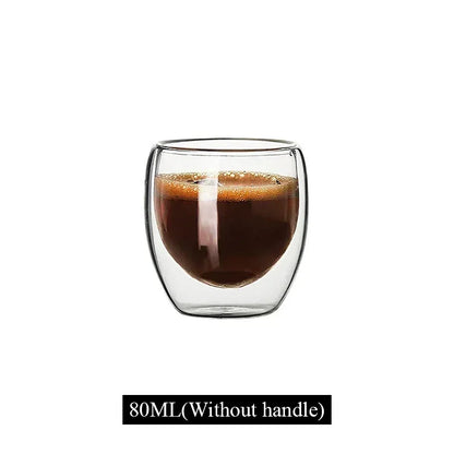 ThermoGlow Glass Cup – Borosilicate Double Wall Mug for Hot & Cold Drinks