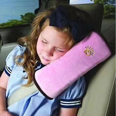 SnuggleShield Shoulder Sleeve – Adjustable Kids Car Safety Belt Cover | Soft Plush Cushion