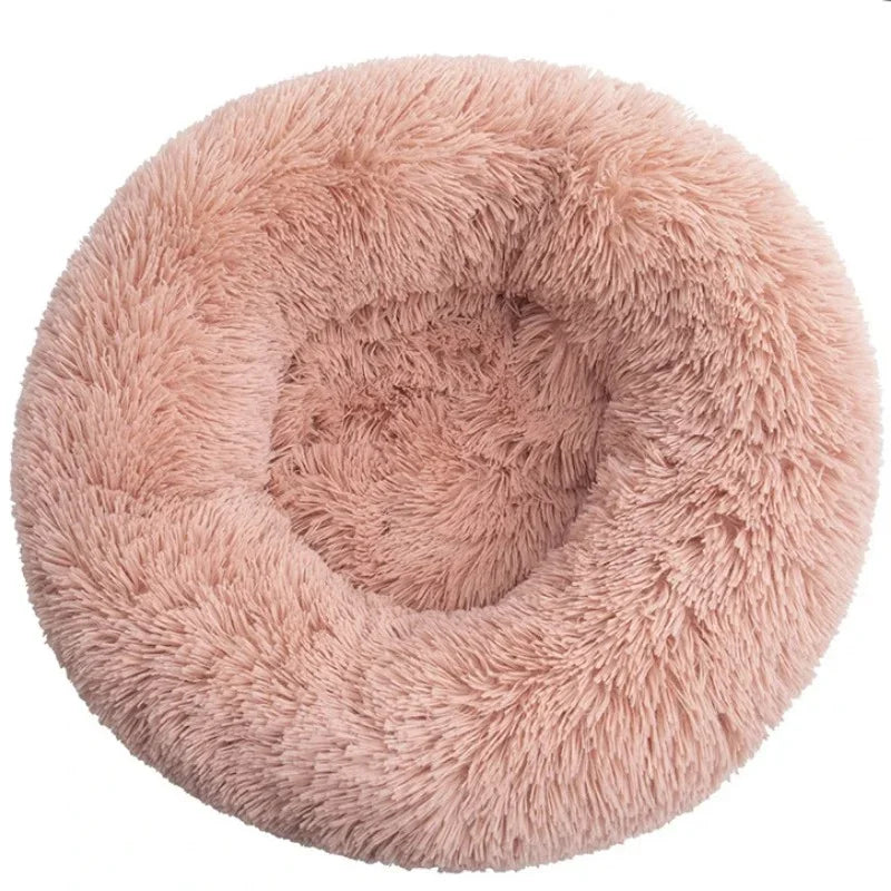 SnuggleNest Pet Bed – Round Plush Bed for Cats & Dogs (Winter Warm, 40–90cm)
