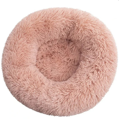 SnuggleNest Pet Bed – Round Plush Bed for Cats & Dogs (Winter Warm, 40–90cm)