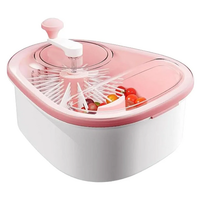 FreshSpin Bowl – Portable Fruit & Veg Washing and Drying Bowl | Hands-Free Kitchen Tool
