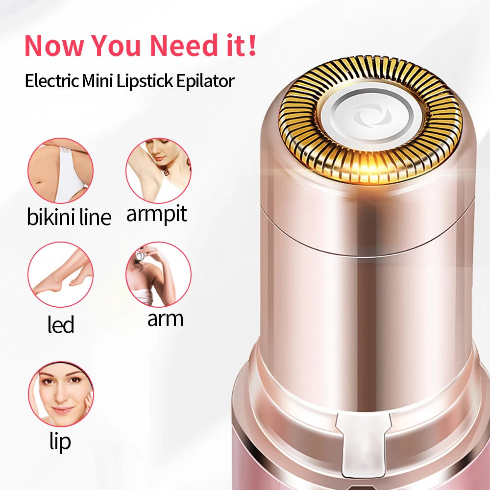 Depiladora facial recargable por USB: depilación indolora y elegante