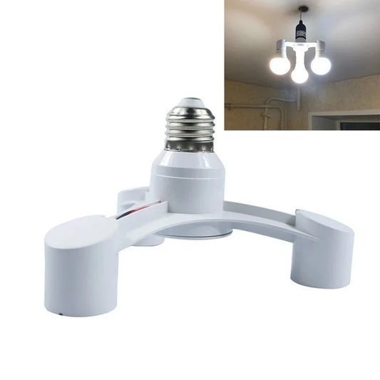 LightLink Triple Socket – 3-in-1 E27 LED Lamp Bulb Splitter & Adapter Holder