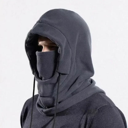 FrostEase Hooded Scarf – Warm Winter Neck Gaiter with Hood for Cycling, Skiing & Outdoor Activities