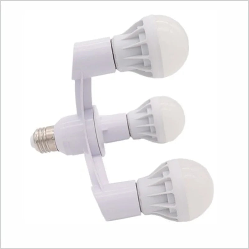 LightLink Triple Socket – 3-in-1 E27 LED Lamp Bulb Splitter & Adapter Holder