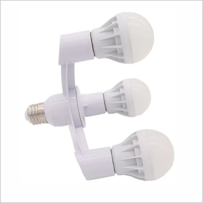 LightLink Triple Socket – 3-in-1 E27 LED Lamp Bulb Splitter & Adapter Holder