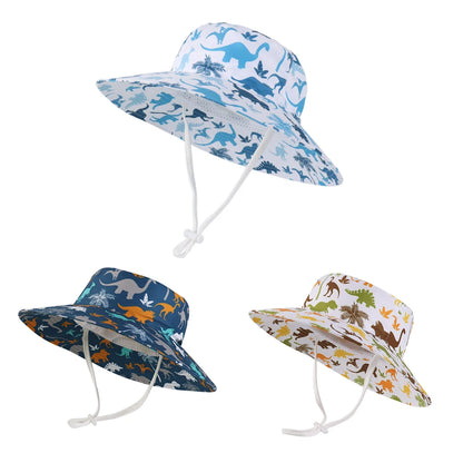 DinoShade Bucket Hat – Dinosaur Sun Hat for Baby & Toddler | Summer UV Cap for Boys & Girls