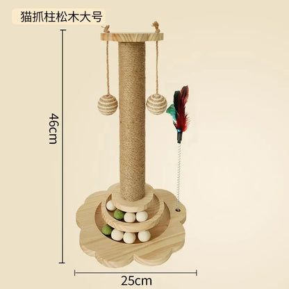 ScratchSpire™ – Self-Care Claw Board & Vertical Cat Play Pole