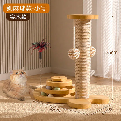 ScratchSpire™ – Self-Care Claw Board & Vertical Cat Play Pole