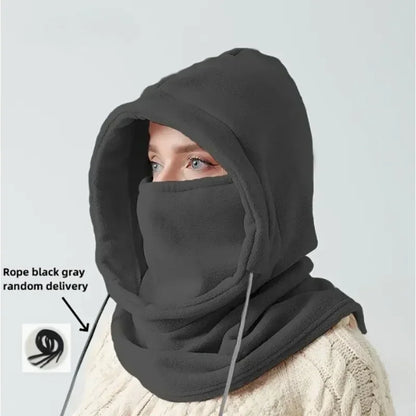FrostEase Hooded Scarf – Warm Winter Neck Gaiter with Hood for Cycling, Skiing & Outdoor Activities