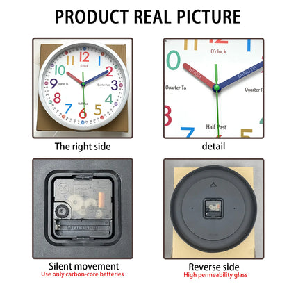SleekTime Silent Clock – 8-Inch Modern Plastic & Glass Wall Clock | Silent Quartz Movement