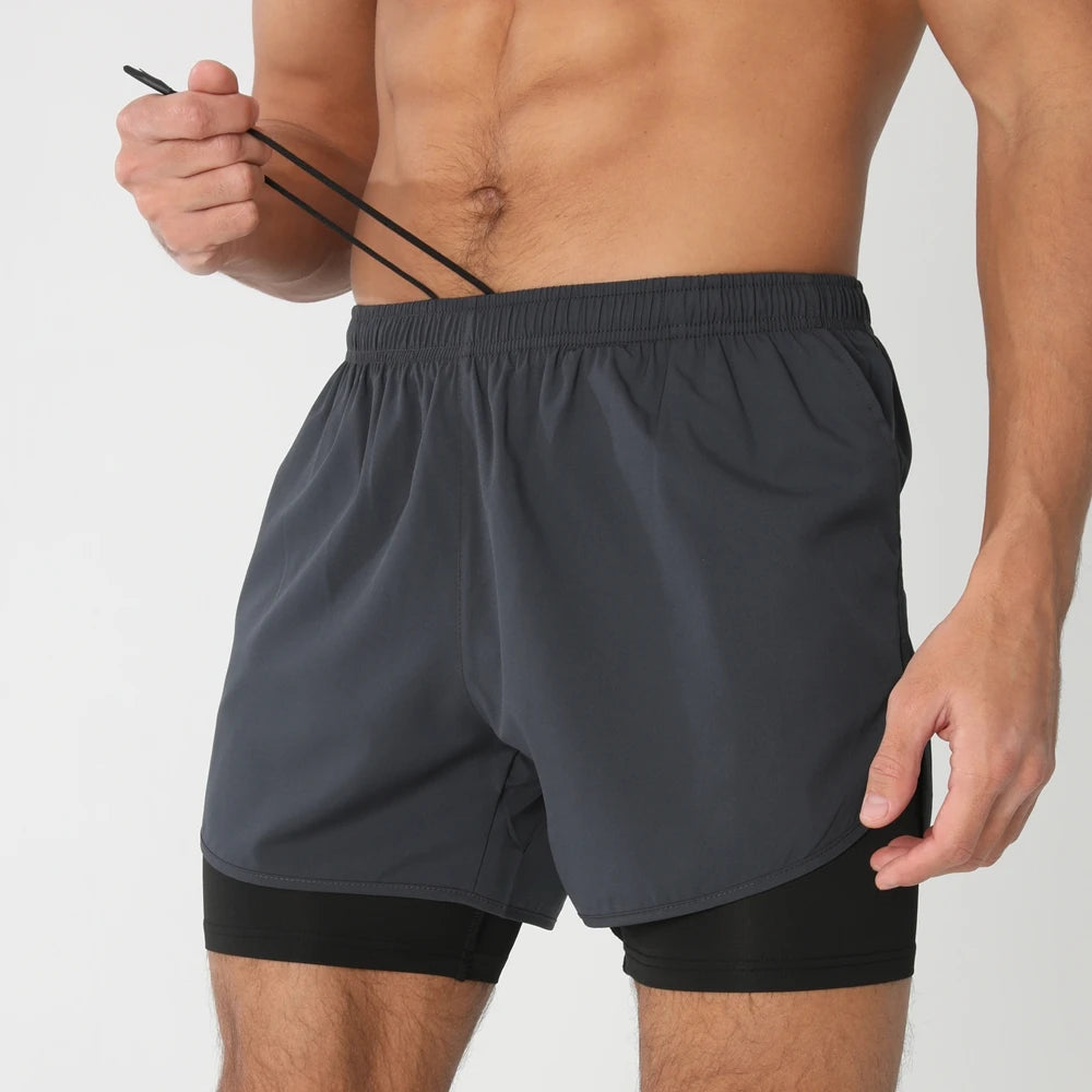 SwiftLayer™ 2-in-1 Men’s Training Shorts – Quick-Dry & Built-In Support