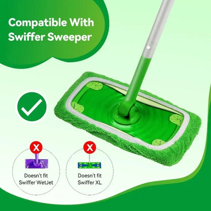 EcoWipe Mop Pads – Reusable Microfibre Cleaning Cloths for Floors & Furniture | Washable Dry Mop Rags (1/3/6pcs)