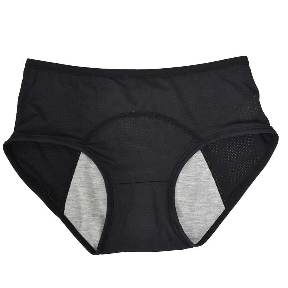 LunaCool Leakproof Panties – Ice Silk Menstrual Briefs | Mid Waist, Waterproof & Sexy Design