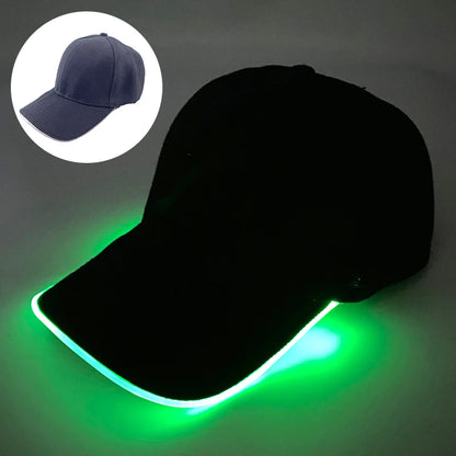 LumiGroove Flash Hat – LED Light-Up Glow Cap for Clubs, Bars & Performances | Rave Headwear