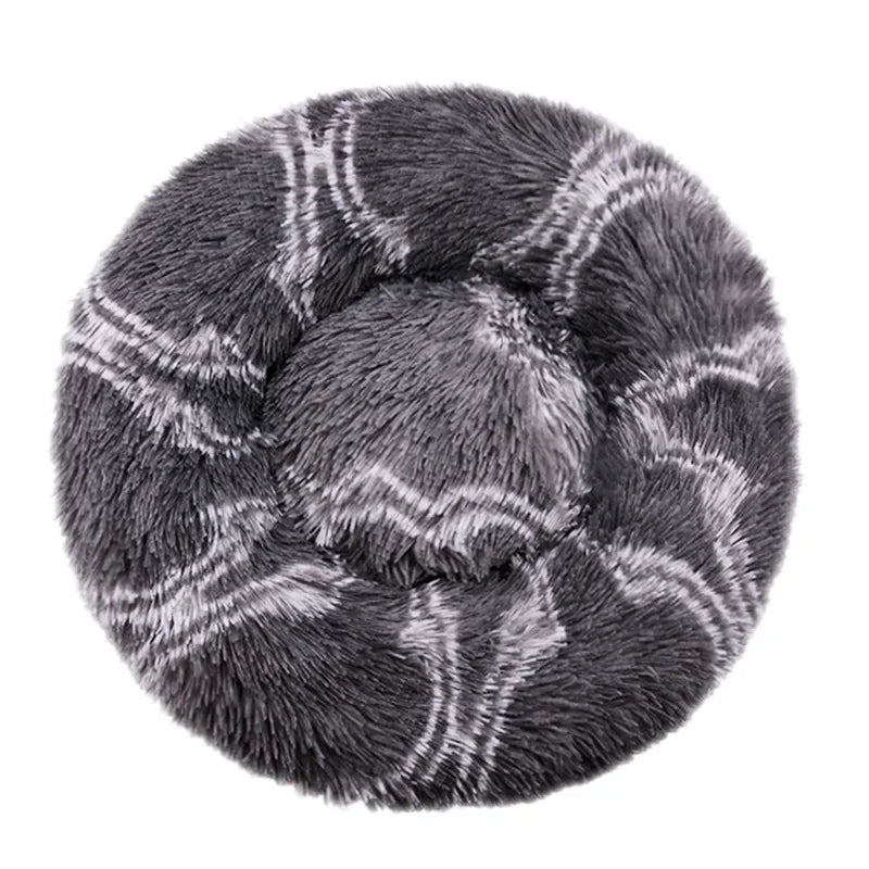 SnuggleNest Pet Bed – Round Plush Bed for Cats & Dogs (Winter Warm, 40–90cm)