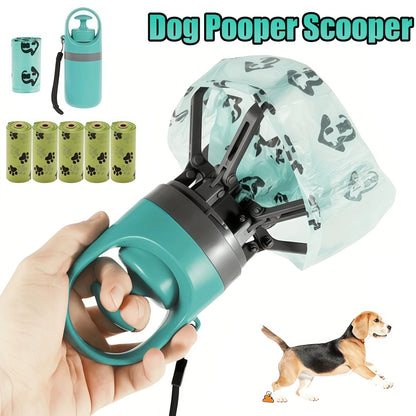 CleanGrab™ – Touch-Free Dog Waste Picker with Integrated Bag Holder