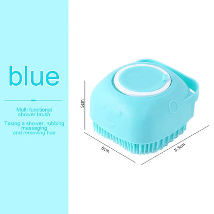 PawSoak Grooming Brush – Soft Silicone Bath & Massage Brush for Dogs and Cats
