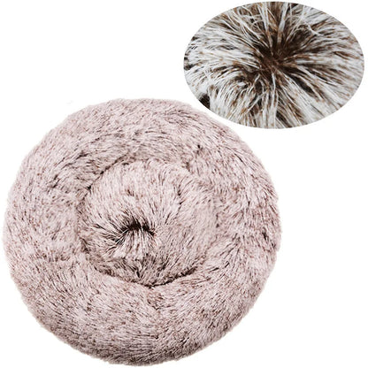 SnuggleNest Pet Bed – Round Plush Bed for Cats & Dogs (Winter Warm, 40–90cm)
