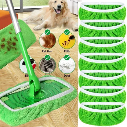 EcoWipe Mop Pads – Reusable Microfibre Cleaning Cloths for Floors & Furniture | Washable Dry Mop Rags (1/3/6pcs)