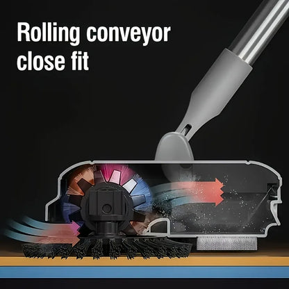 SpinSweep Floor Cleaner – Push-Type Manual Sweeper with Rotating Head | Long Handle Mop for Hardwood & Tiles