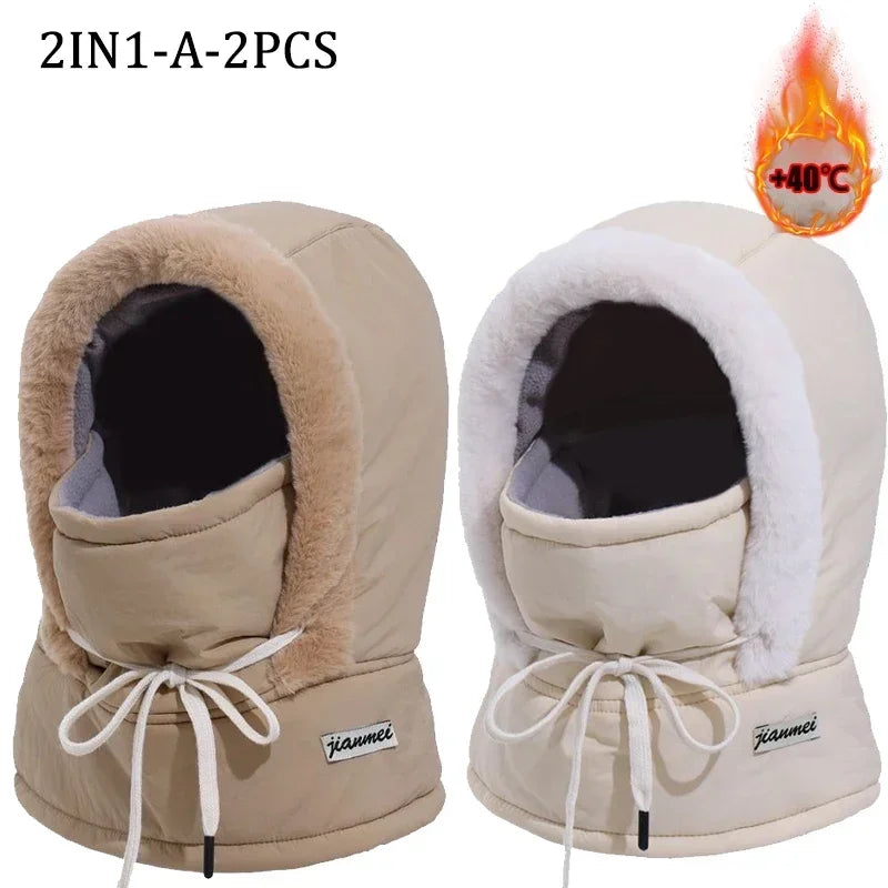 ArcticShield Hood Scarf – Thermal Balaclava for Cold Weather | Windproof Plush Neck & Face Cover