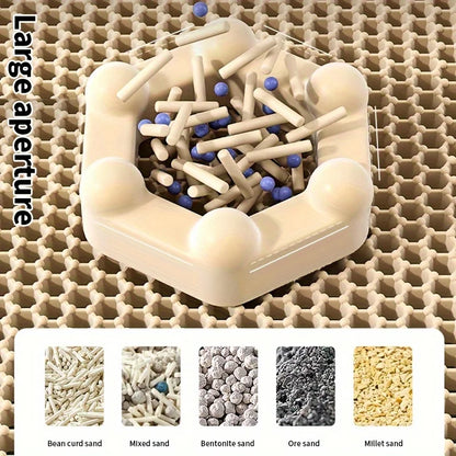 HoneyPaws™ – XL Cat Litter Trap Mat with Honeycomb Design