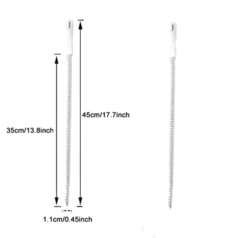 FlexiScrub Pipe Cleaner – Long Brush for Sink & Drain Clearing | Bathroom & Sewer Clog Remover (1/2pcs)