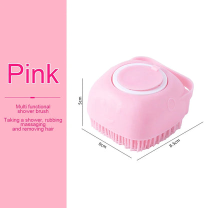 PawSoak Grooming Brush – Soft Silicone Bath & Massage Brush for Dogs and Cats