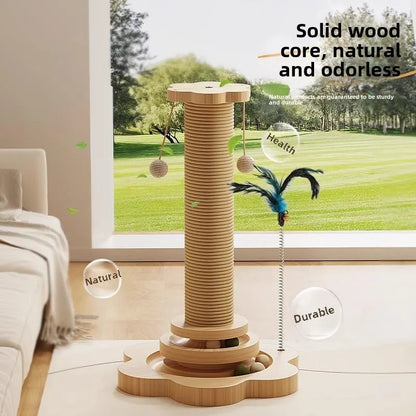ScratchSpire™ – Self-Care Claw Board & Vertical Cat Play Pole