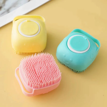 PawSoak Grooming Brush – Soft Silicone Bath & Massage Brush for Dogs and Cats