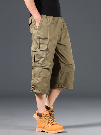 BreezeFlex™ Men’s Cargo Capri Shorts – Loose Fit & Outdoor Ready