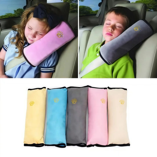 SnuggleShield Shoulder Sleeve – Adjustable Kids Car Safety Belt Cover | Soft Plush Cushion