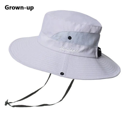 Sombrero para el sol BreezyTail: Sombrero de verano transpirable y plegable para mujer | Abertura para la cola de caballo y ala ancha