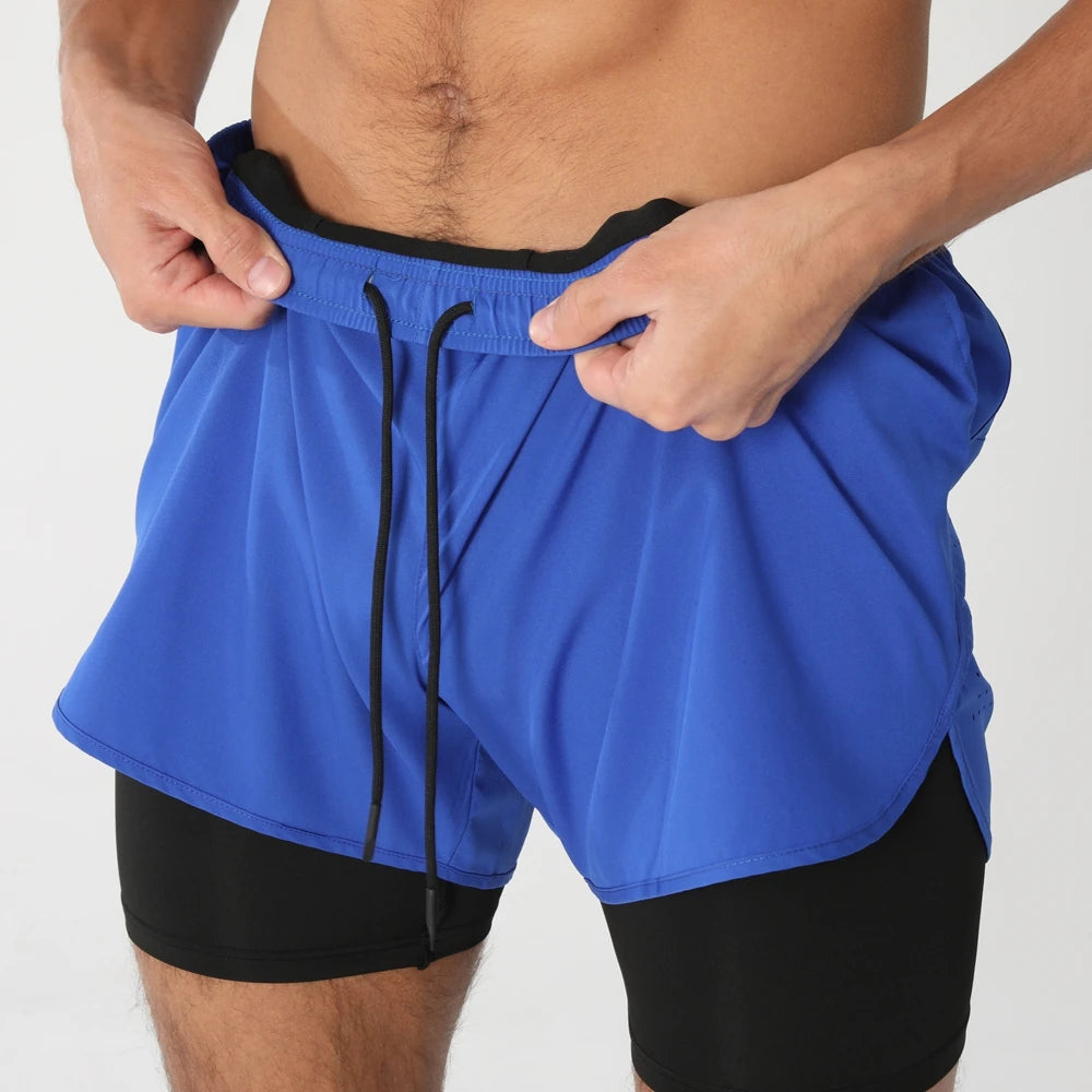 SwiftLayer™ 2-in-1 Men’s Training Shorts – Quick-Dry & Built-In Support