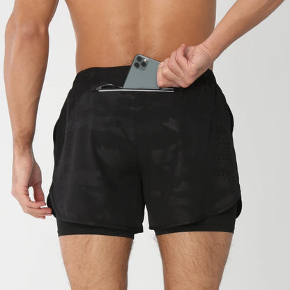 SwiftLayer™ 2-in-1 Men’s Training Shorts – Quick-Dry & Built-In Support