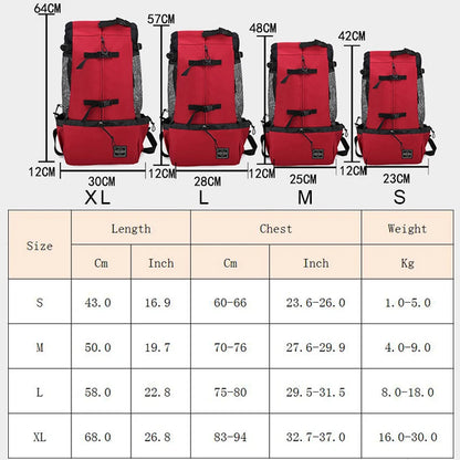 PetTrek™ Outdoor Dog Carrier – Strong Nylon Backpack for Small & Medium Breeds