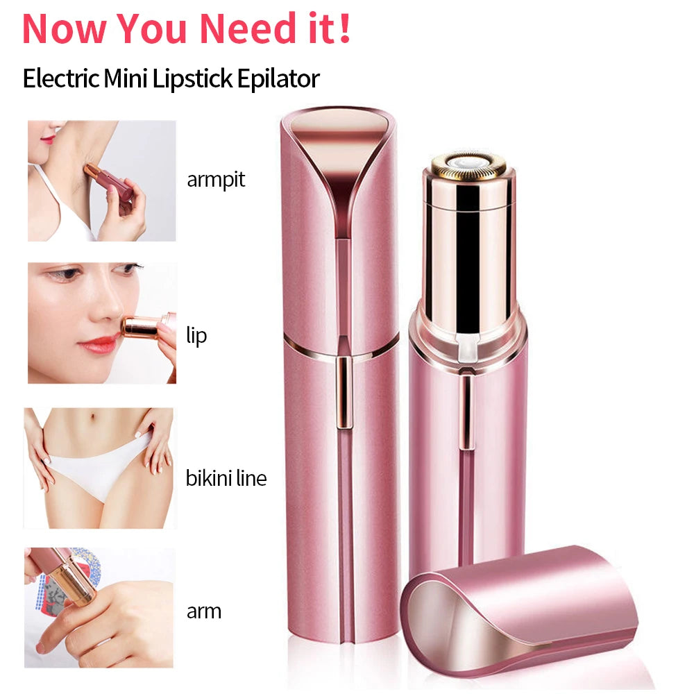 Depiladora facial recargable por USB: depilación indolora y elegante