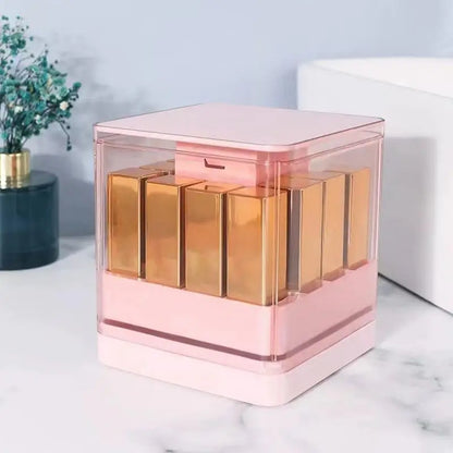 LuxeTidy™ Acrylic Lipstick & Perfume Display – Home & Travel Storage Box