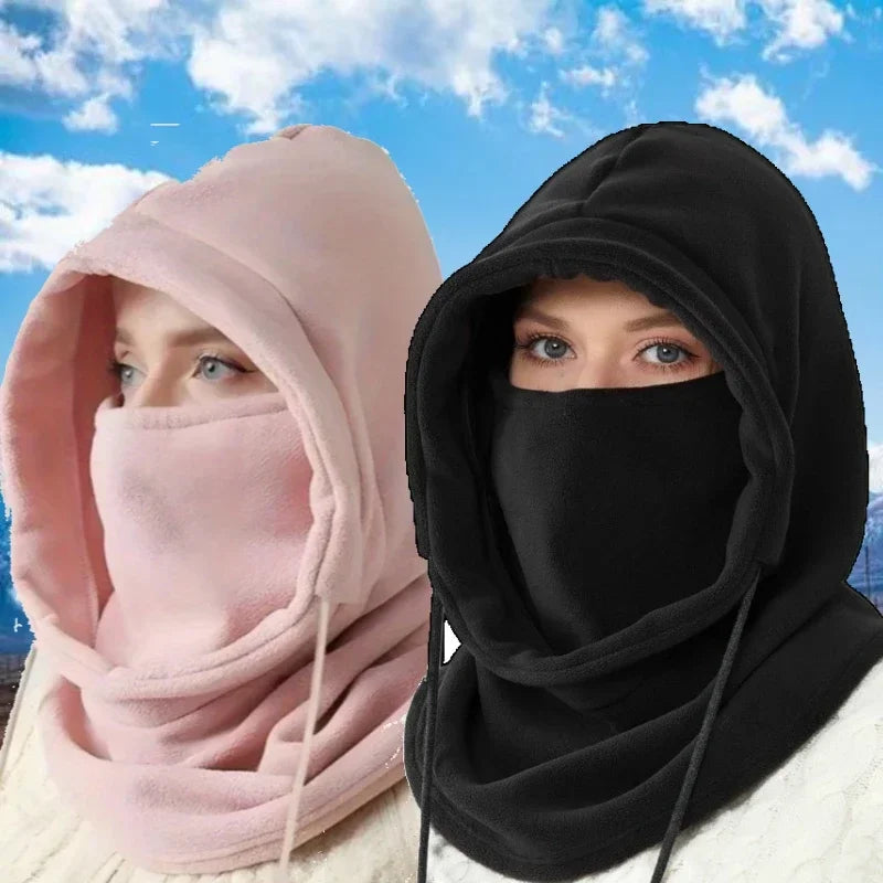 FrostEase Hooded Scarf – Warm Winter Neck Gaiter with Hood for Cycling, Skiing & Outdoor Activities