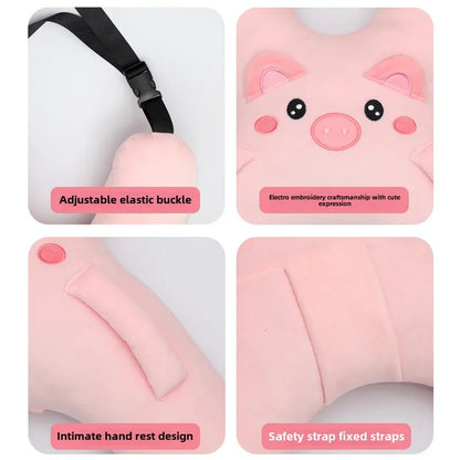 HeadHug Car Pillow – Neck & Head Support Cushion for Kids | Seat Belt Sleeping Aid for Long Trips