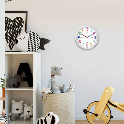 SleekTime Silent Clock – 8-Inch Modern Plastic & Glass Wall Clock | Silent Quartz Movement