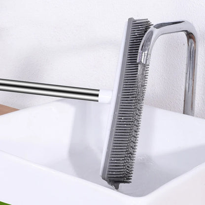 PawLift Rubber Rake – Long Handle Pet Hair Remover Broom with Squeegee | Carpet & Floor Safe