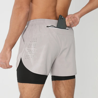 SwiftLayer™ 2-in-1 Men’s Training Shorts – Quick-Dry & Built-In Support
