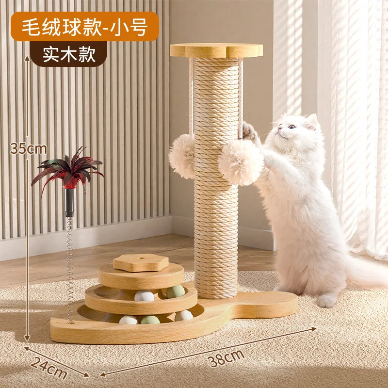 ScratchSpire™ – Self-Care Claw Board & Vertical Cat Play Pole