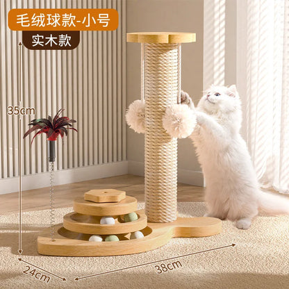ScratchSpire™ – Self-Care Claw Board & Vertical Cat Play Pole