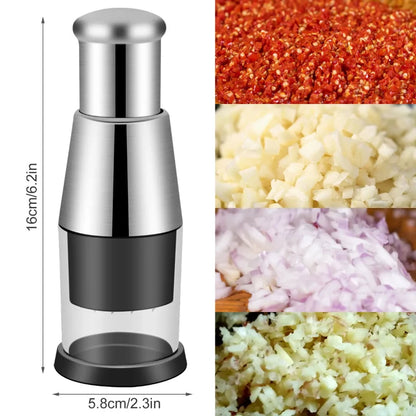 CrushMate Garlic Tool – Manual Handheld Garlic Masher | Push-Style Stainless Steel Crusher