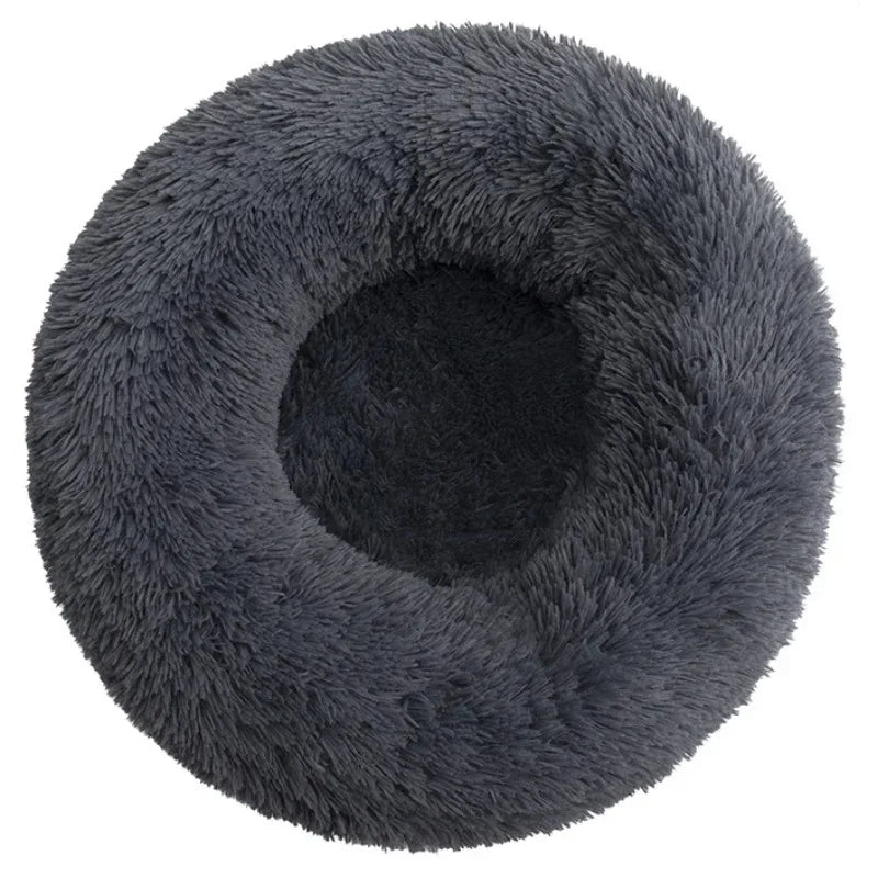 SnuggleNest Pet Bed – Round Plush Bed for Cats & Dogs (Winter Warm, 40–90cm)