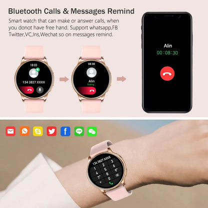 VivaWatch™ Y22 – Stylish Smartwatch with Heart Monitor & Custom Dial