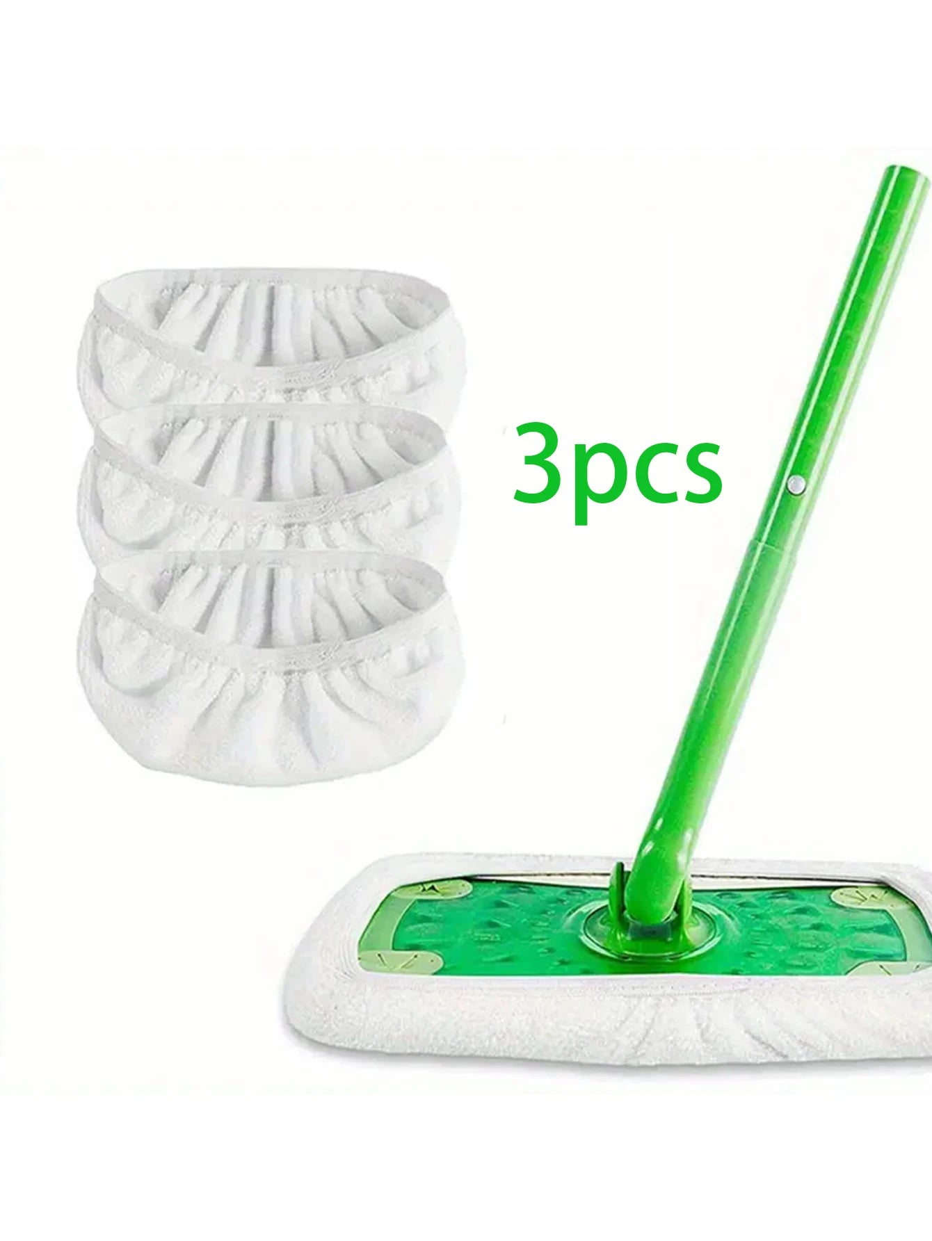 EcoWipe Mop Pads – Reusable Microfibre Cleaning Cloths for Floors & Furniture | Washable Dry Mop Rags (1/3/6pcs)
